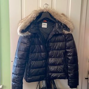 Women’s zara puffer coat